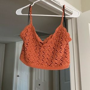 Juniors knit crop top